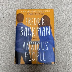 Anxious People by Fredrik Backman - Orange & Blue Hardcover